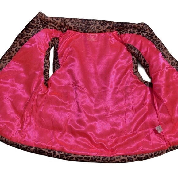 Juicy Couture Women's Animal Print Puffer Vest, Size XL, Layering Pink Lining - Picture 3 of 5